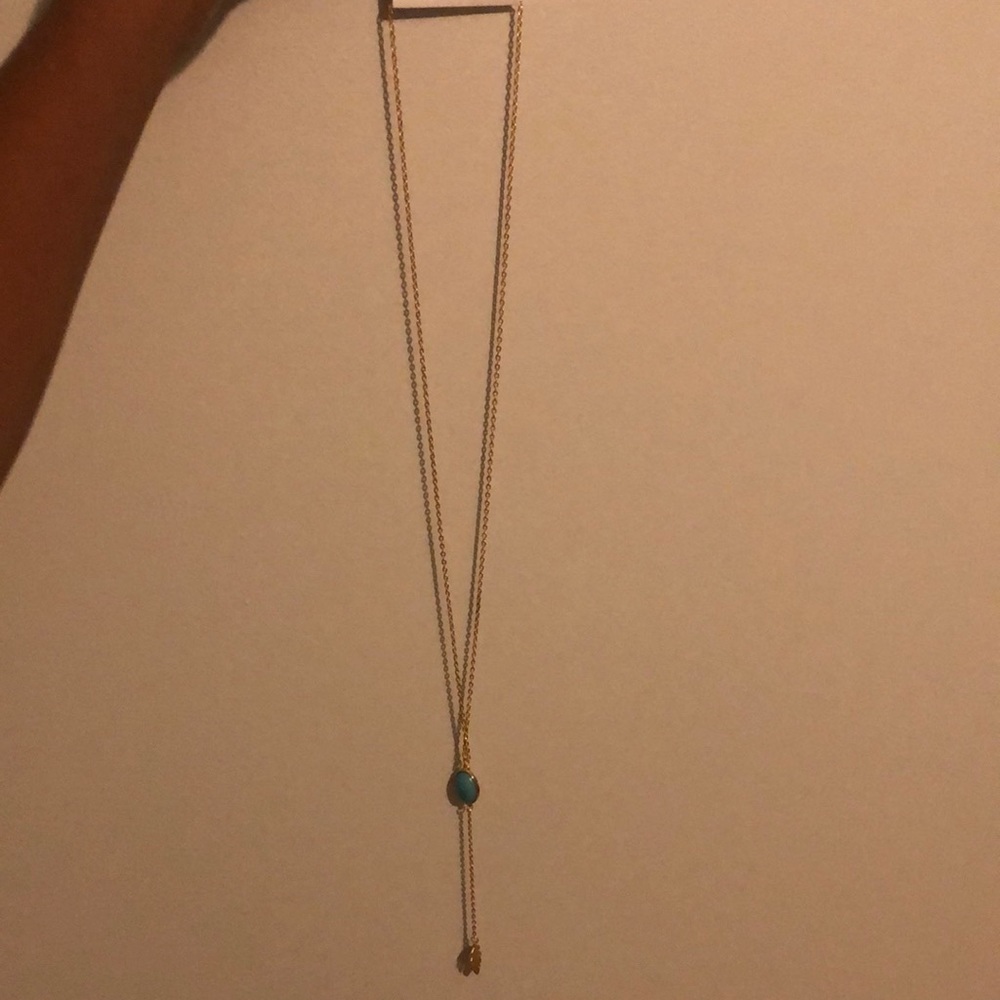 Gold long necklace